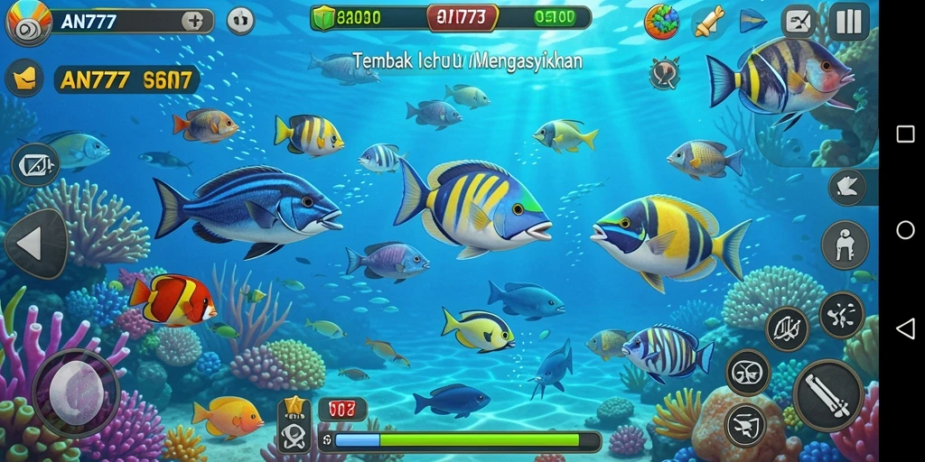 Tangkapan layar dari gameplay AN777 menampilkan suasana seru Tembak Ikan.
