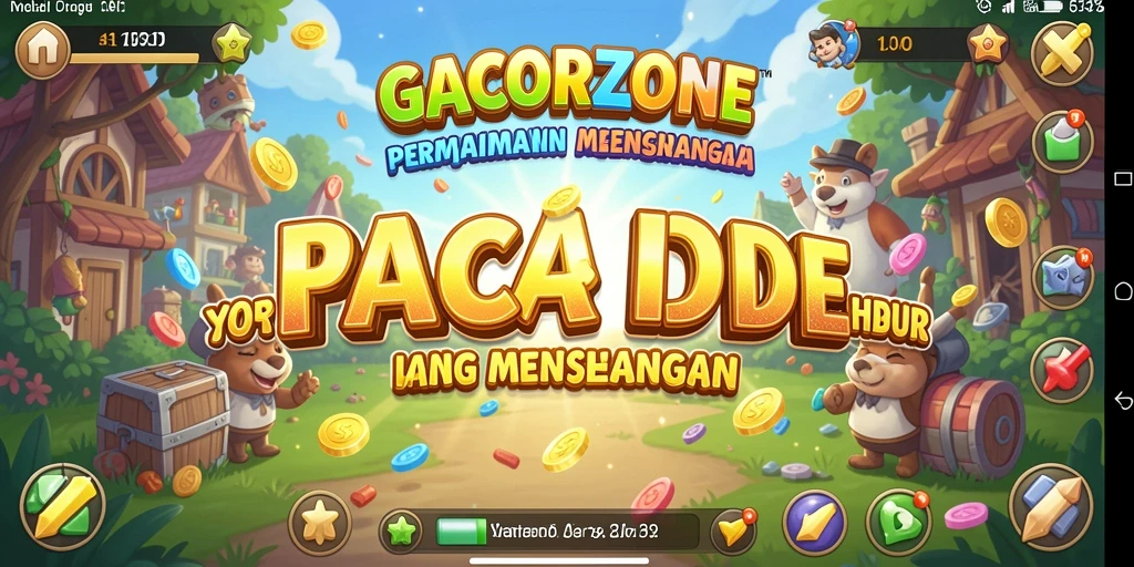 Tampilan gameplay menarik dari GACORZONE dengan karakter yang ceria.