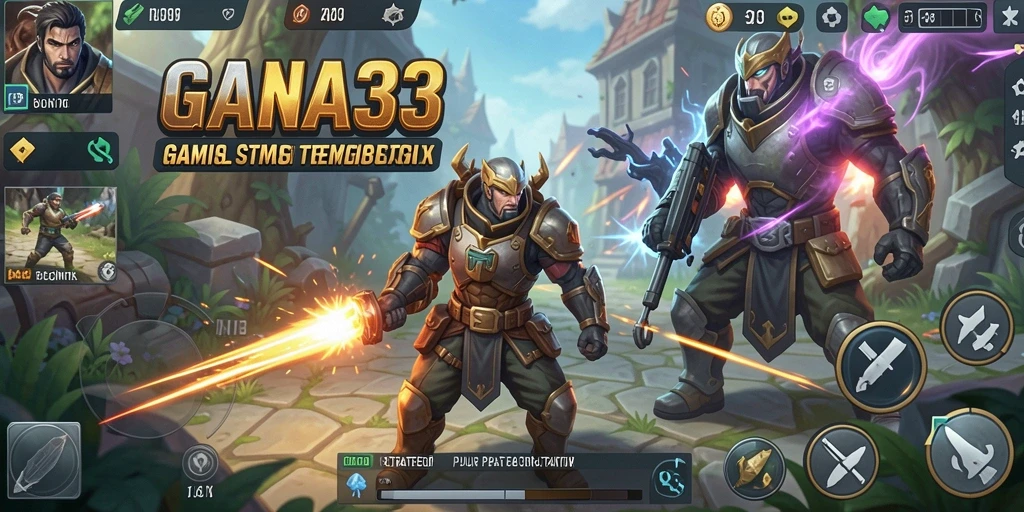 Screenshot GANAS33 menampilkan pertempuran strategis yang intens.