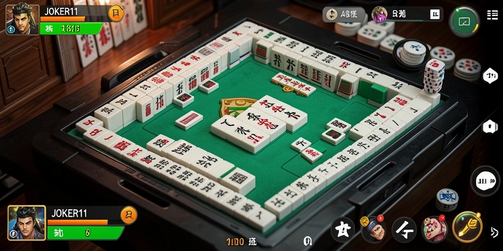 Tampilan gameplay JOKER11 dengan pengalaman Mahjong yang mendebarkan.