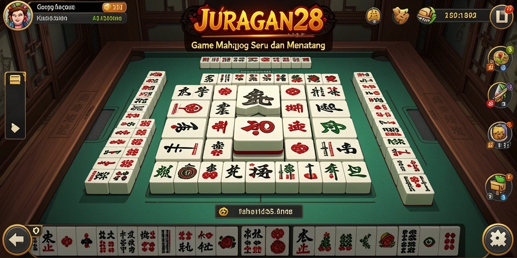 Screenshot gameplay JURAGAN28 menampilkan keseruan dan tantangan Mahjong.