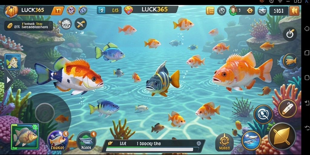 Screenshot permainan menunjukkan aksi menembak ikan yang seru dan menarik.