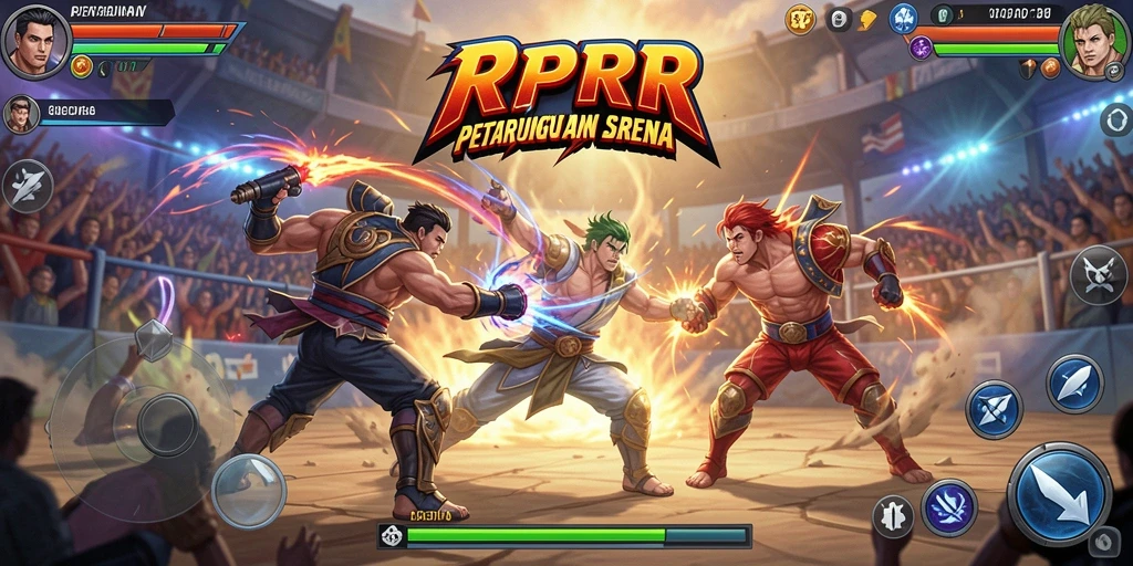 Gameplay RPRR yang mendebarkan dan penuh aksi pertarungan.