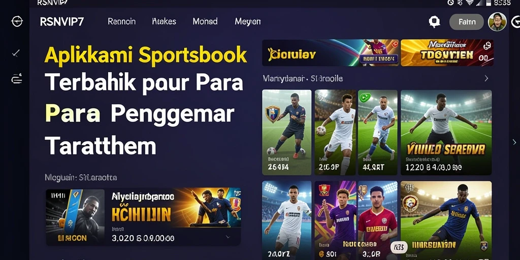 Tampilan utama aplikasi RSNVIP7 yang menampilkan taruhan sportsbook.