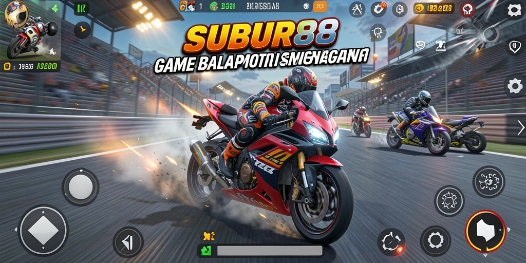 Tampilan menarik dalam gameplay balap motor SUBUR88 yang memukau.